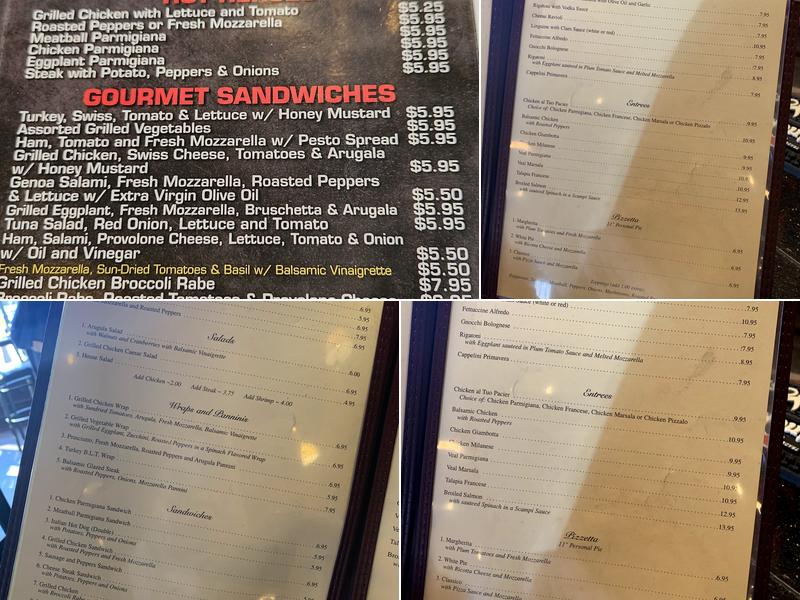Casa Turano Parkside Pizza Menu