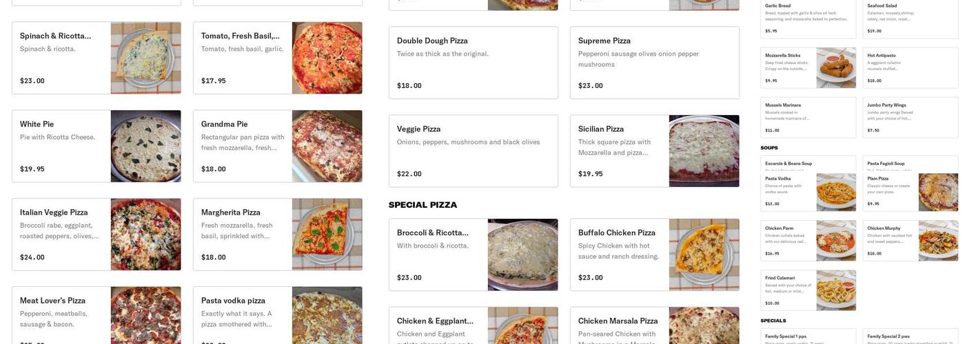 Algieri's Pizza Menu