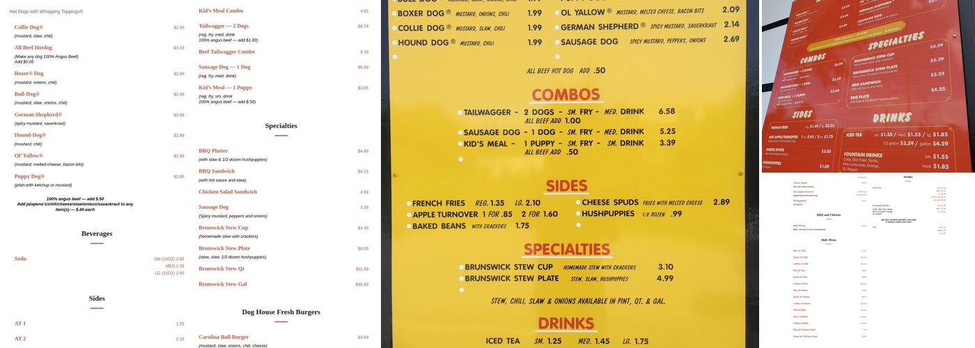 The Dog House Menu