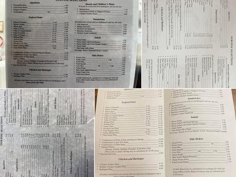 Fish Fry Menu