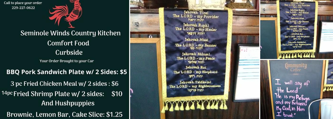 Seminole Wind(remodeling reopening late June) Menu