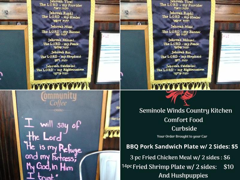 Seminole Wind(remodeling reopening late June) Menu