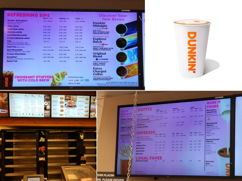 Dunkin' Menu