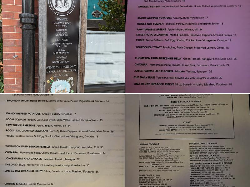 Liam's Restaurant Menu