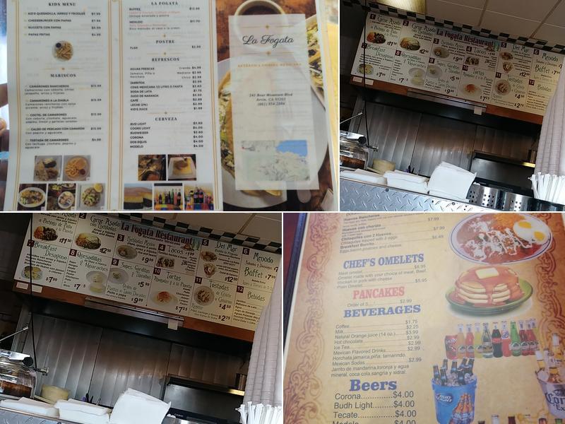 La Fogata Restaurant Menu