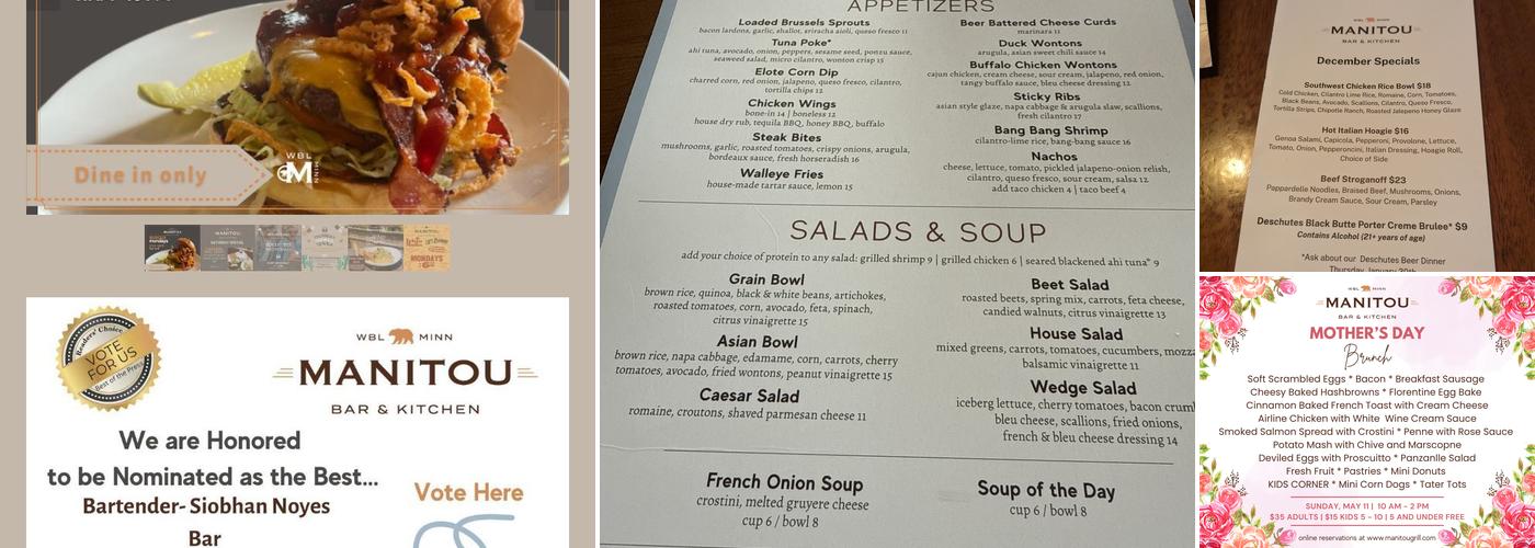 Manitou Bar & Kitchen Menu