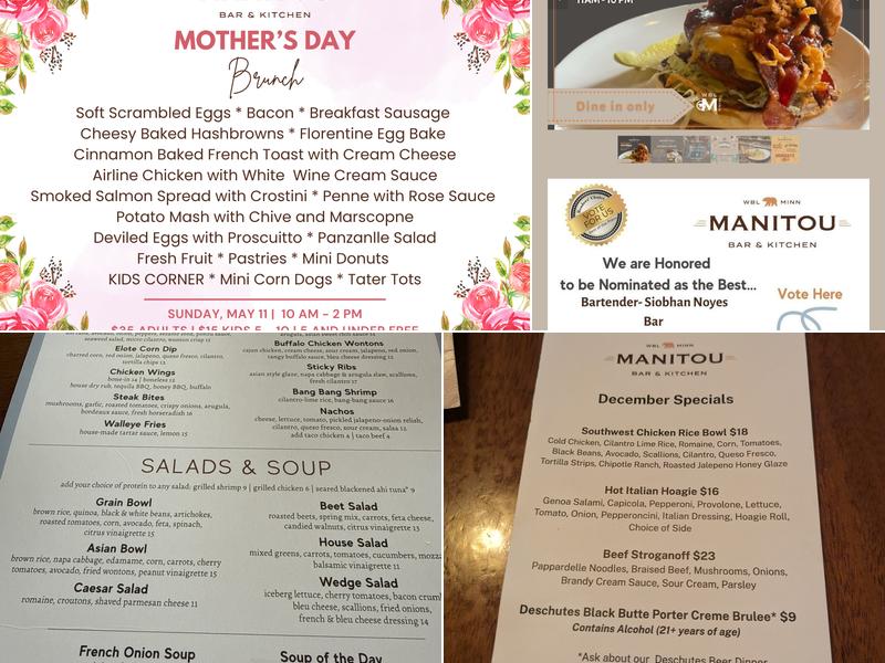 Manitou Bar & Kitchen Menu