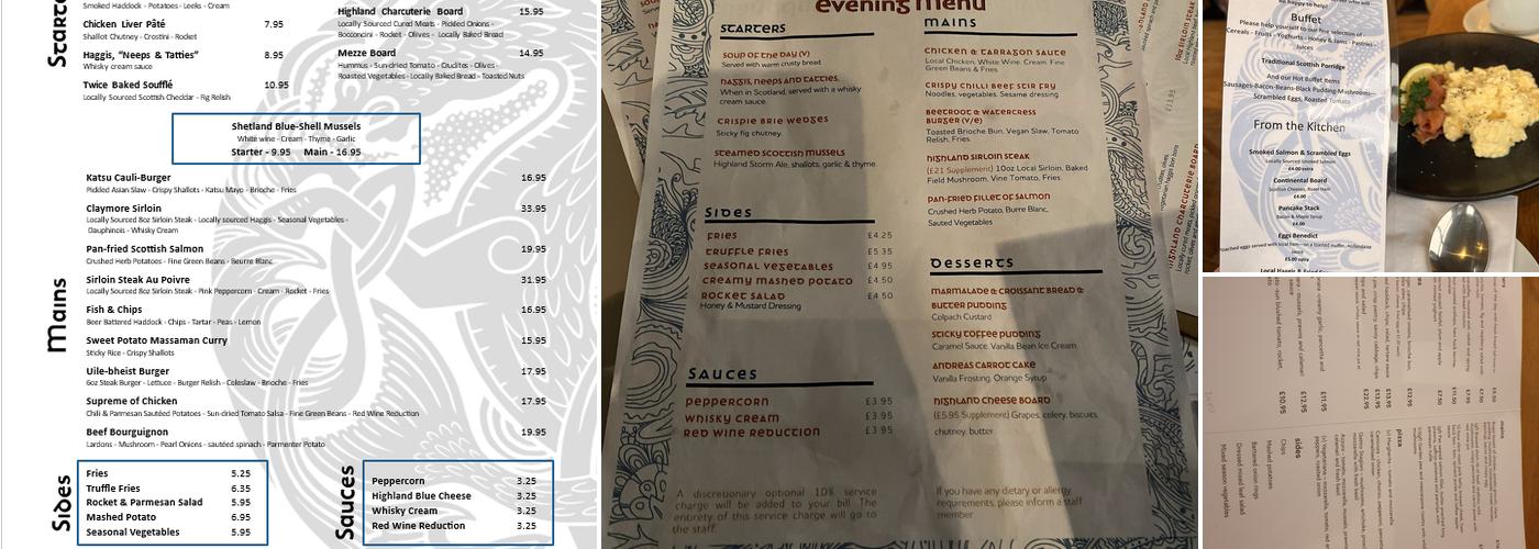 The Waterside Restaurant Menu
