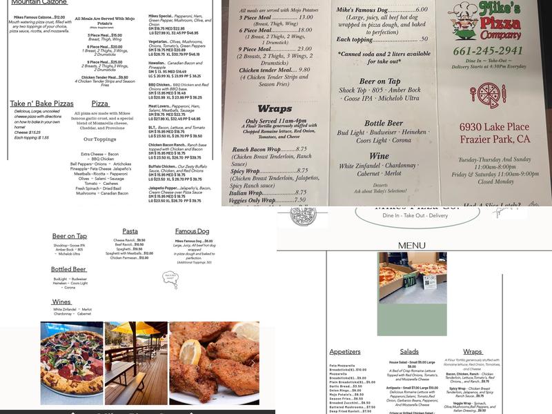 Mike's Pizza & More Menu