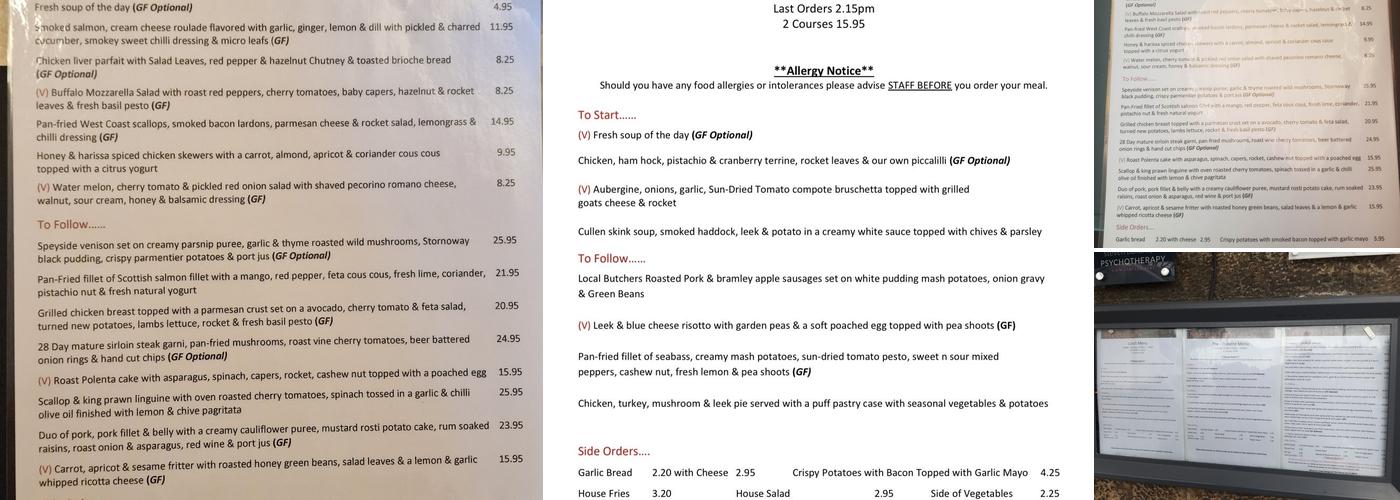 McBain’s by the River Menu