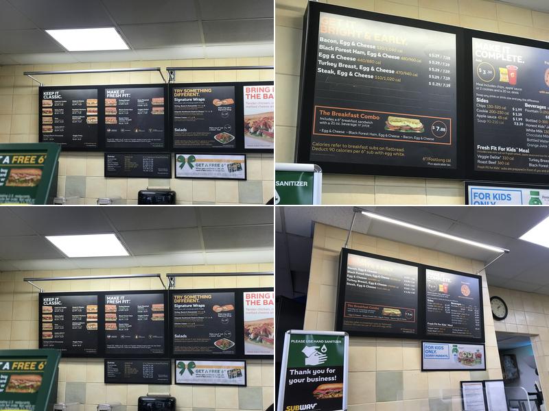 Subway Menu