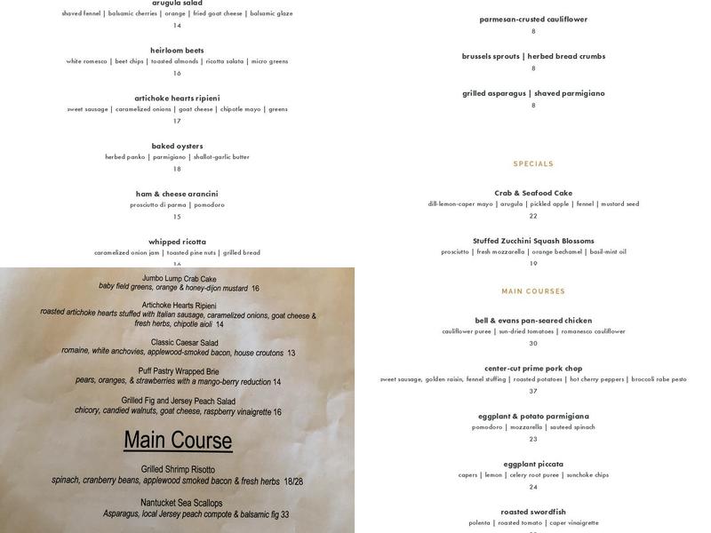 Corso 98 Menu