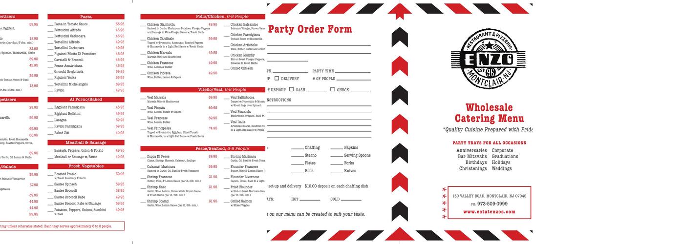 Enzo Pizzeria & Restaurant Menu