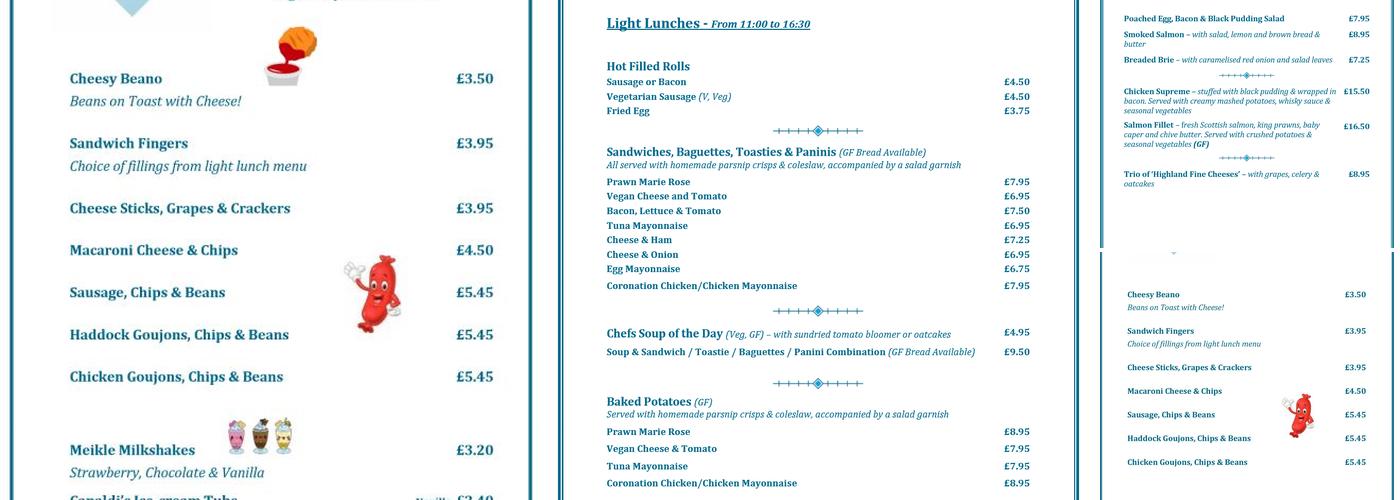 Meikle Ferry Station Menu