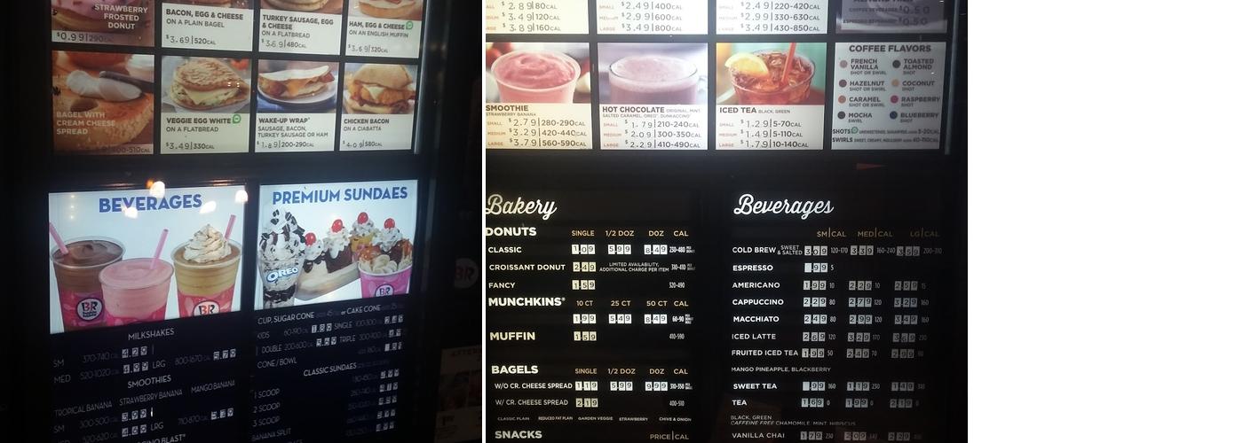 Dunkin' Menu