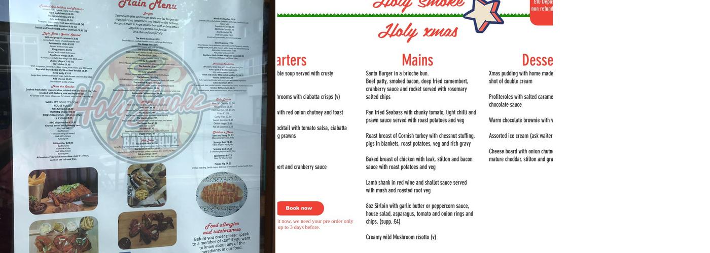 Holy Smoke Bar-b-que Menu