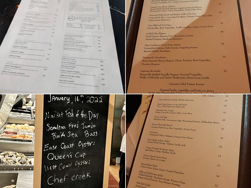 The Highlawn Menu