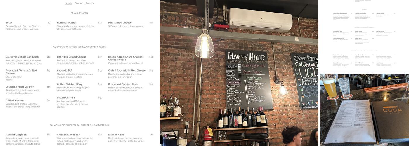 Coda Kitchen and Bar Menu