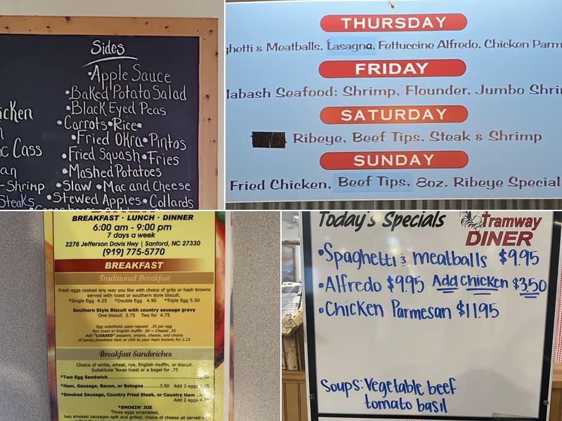 Tramway Diner Menu