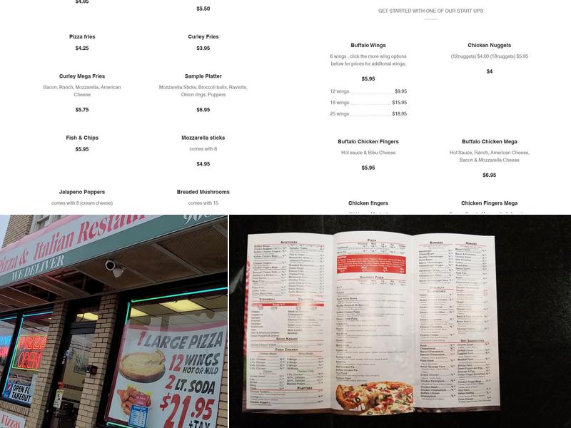 Adam's Pizza Menu