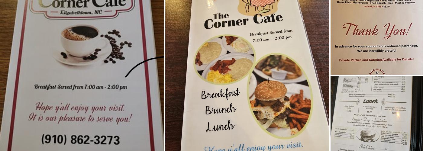 Corner Cafe Menu