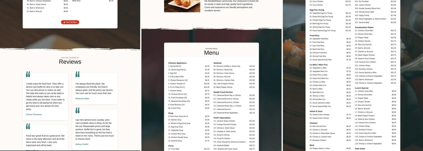 Golden Run Menu