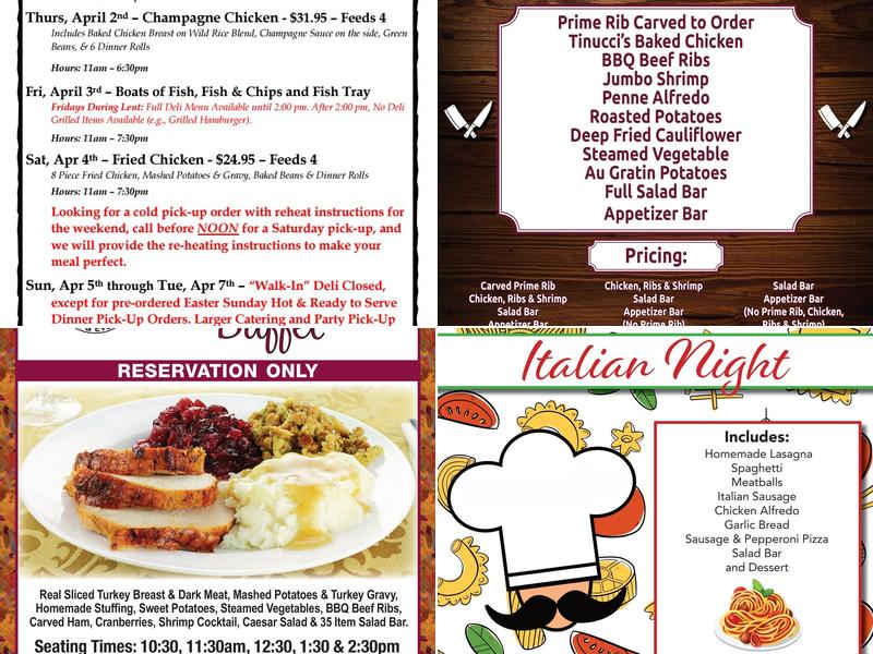 Tinucci's Menu