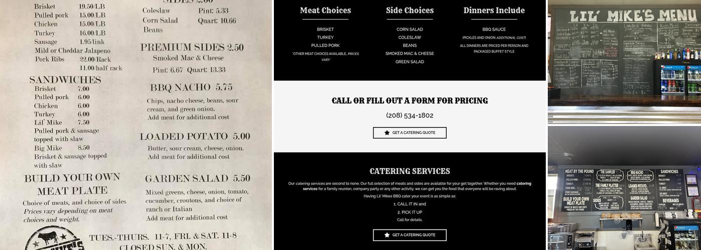 Lil' Mike's Bar-B-Que Menu