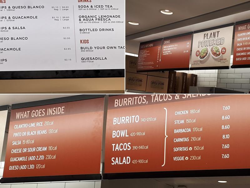 Chipotle Mexican Grill Menu