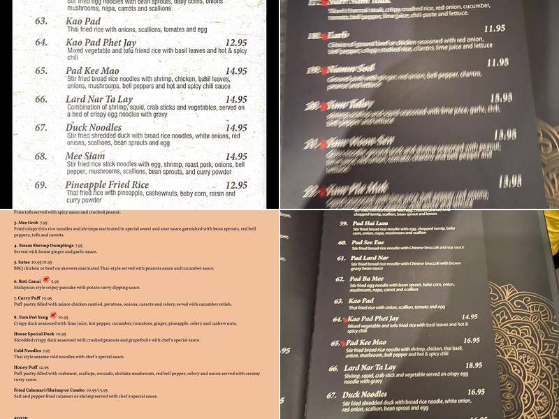 Thai Kitchen Menu