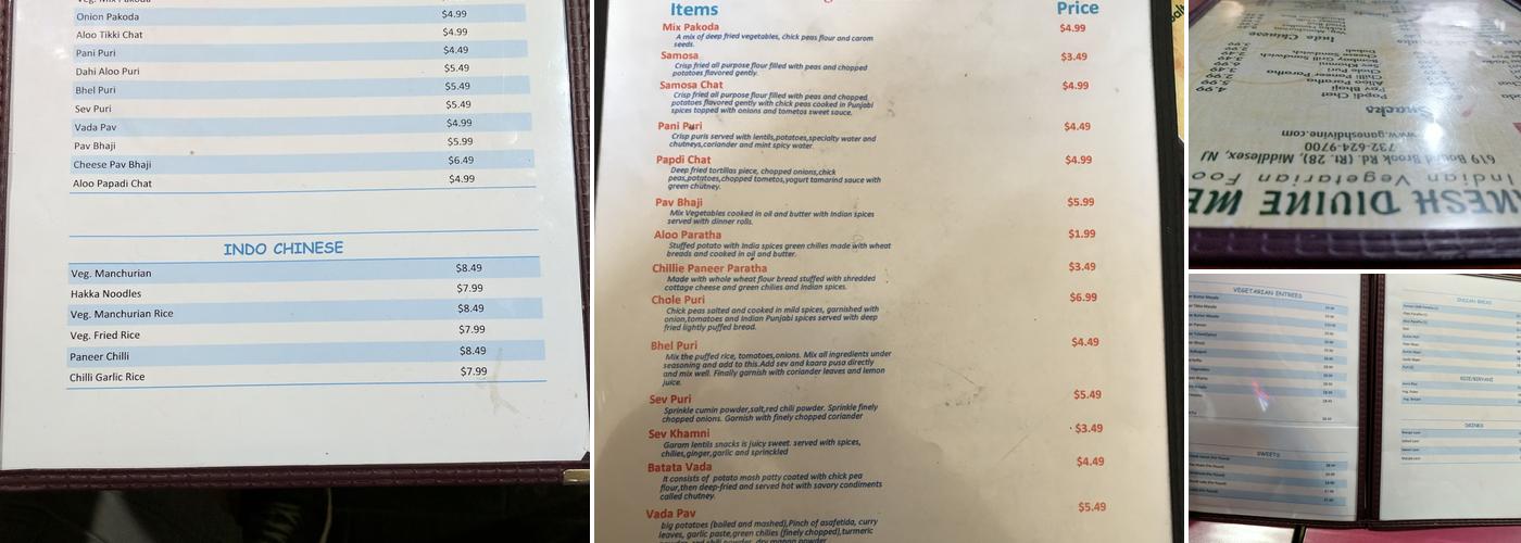 Ganesh Divine Menu