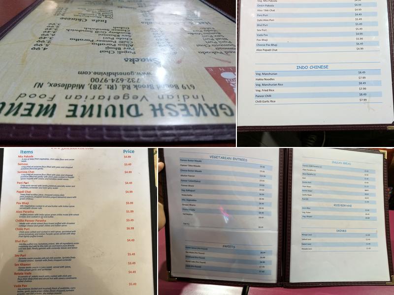 Ganesh Divine Menu