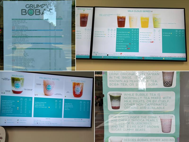 Grumpy Bobas 🧋💟 Menu