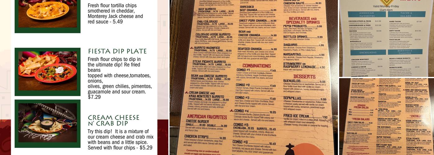 Gringos Menu