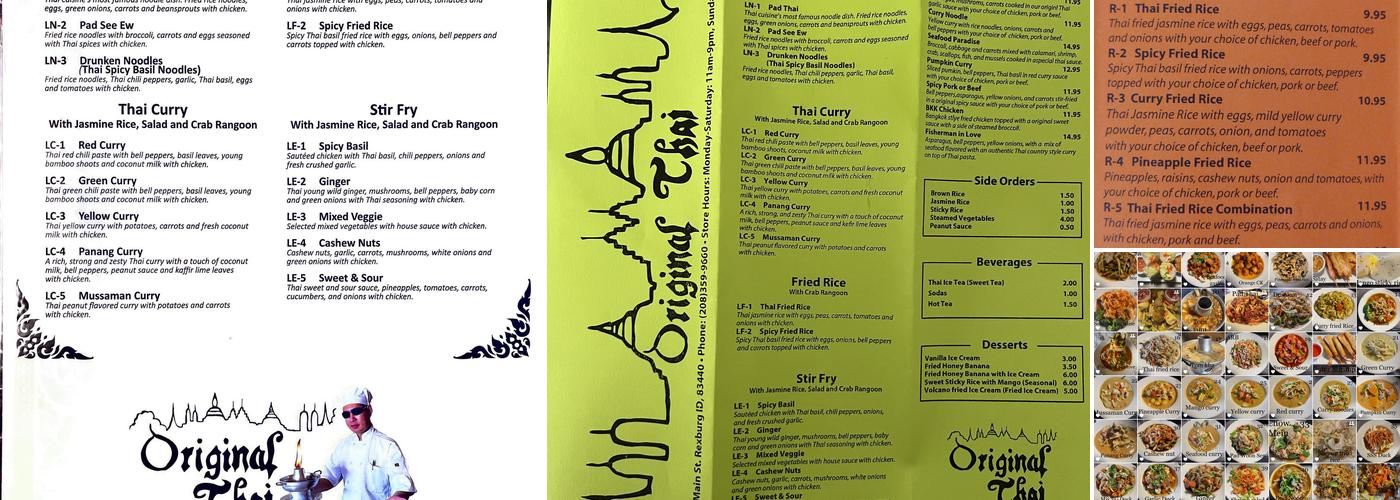 Original Thai Menu
