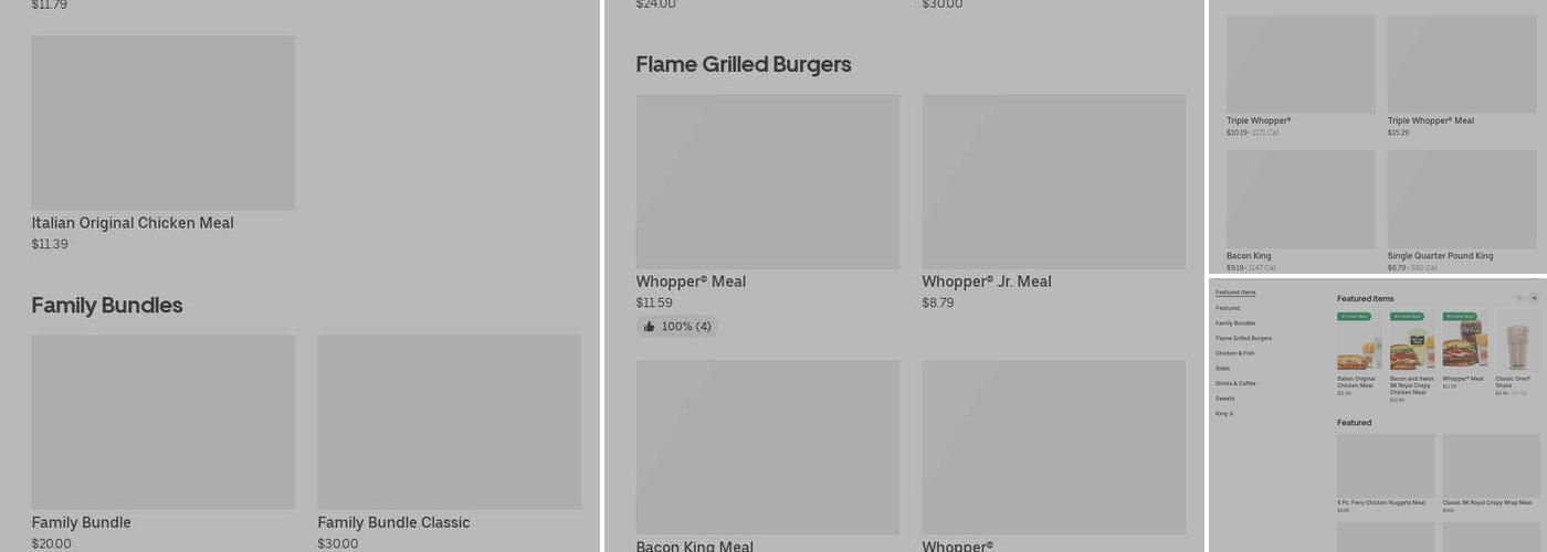 Burger King Menu