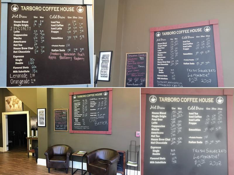 Tarboro Coffee House Menu