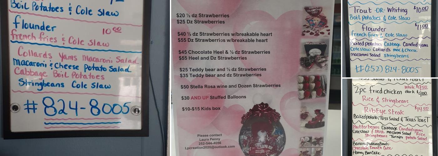 Everlean's Cafe Menu