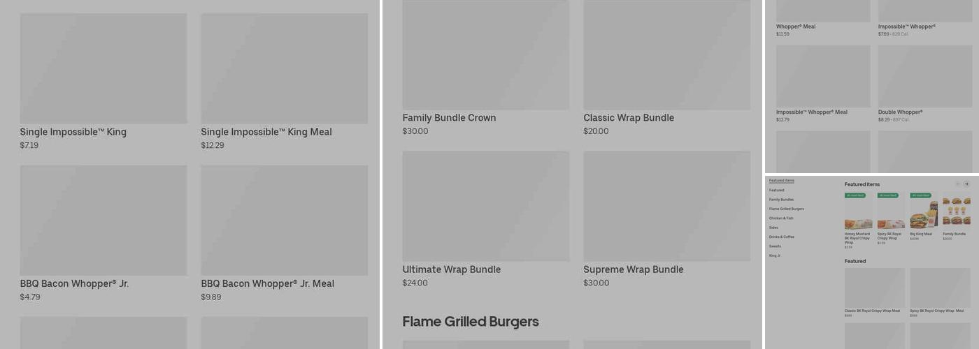 Burger King Menu