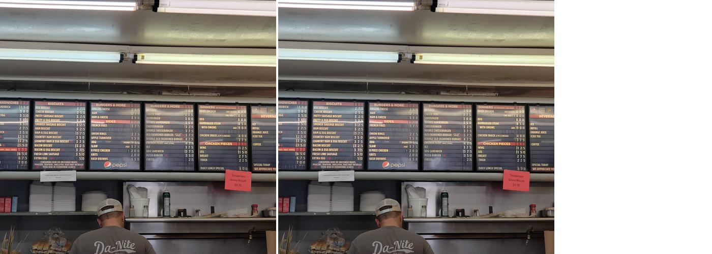 Da-Nite Lunch Menu