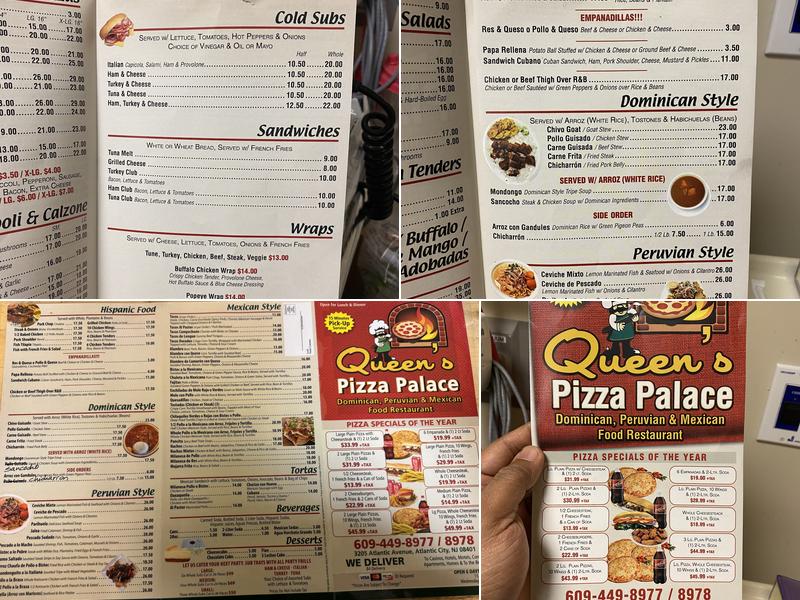Queens Pizza Palace Menu