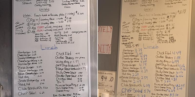 Bud's Grill Menu