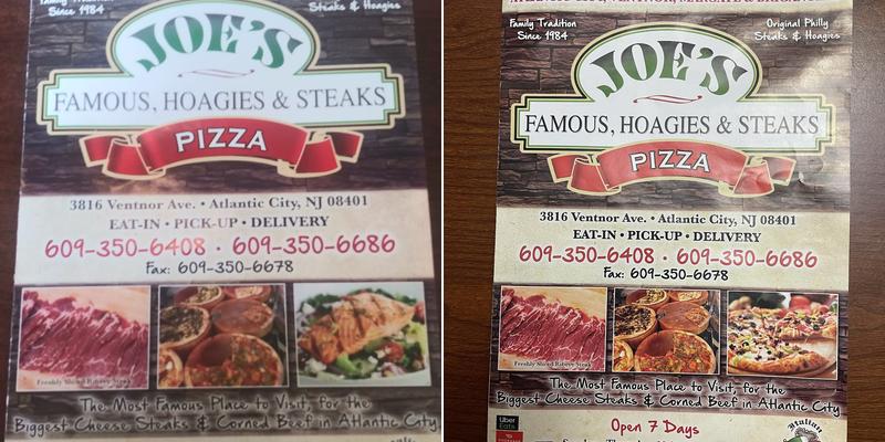 Joe's Famous Hoagies And Steaks Menu