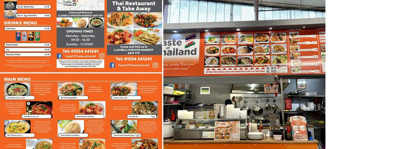 Taste Of Thailand Llanelli Menu