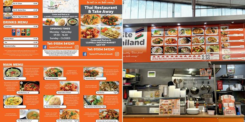 Taste Of Thailand Llanelli Menu
