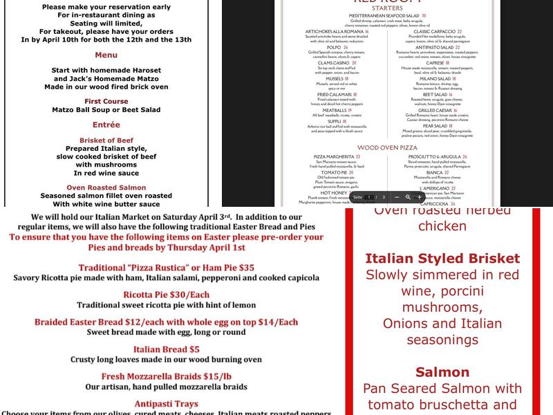 Red Room Cafe Menu