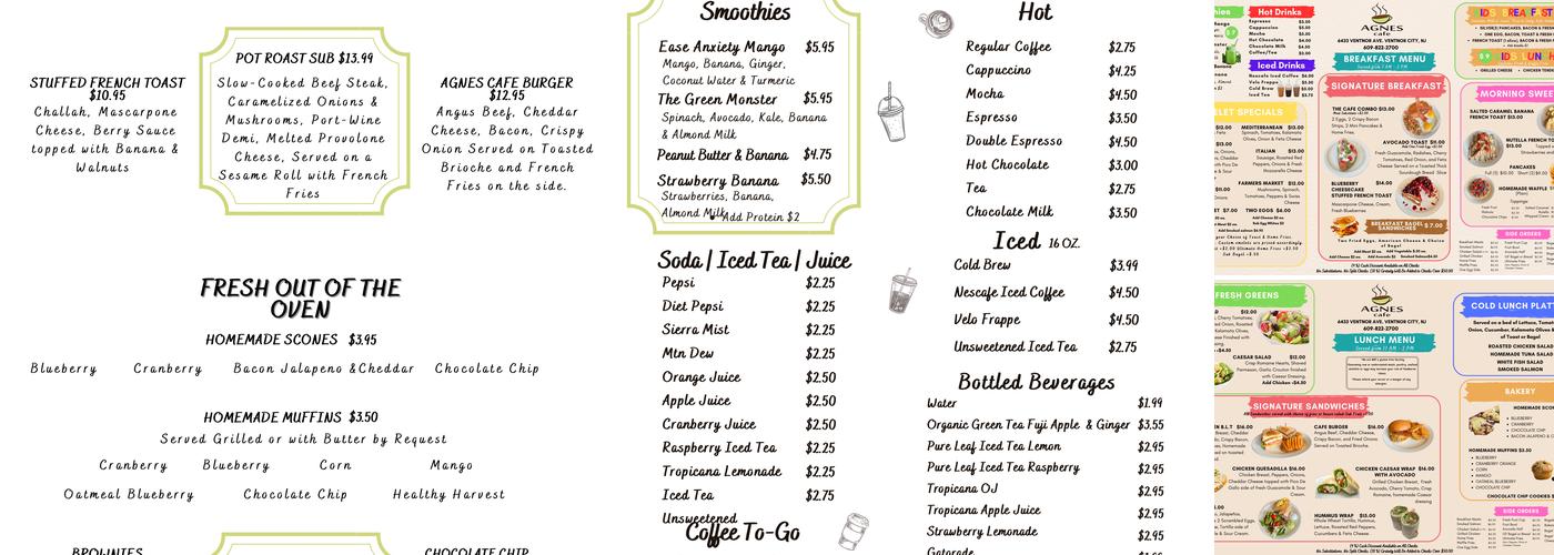 Agnes Cafe Menu