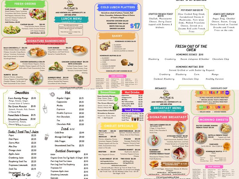 Agnes Cafe Menu