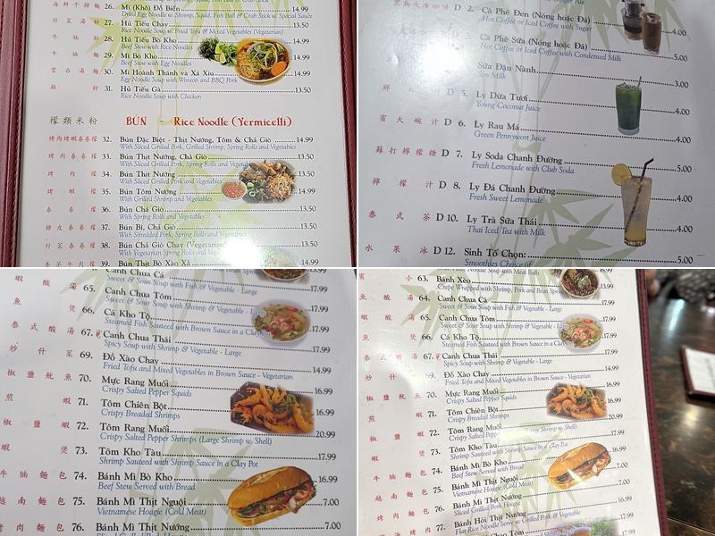 Pho Sydney Menu