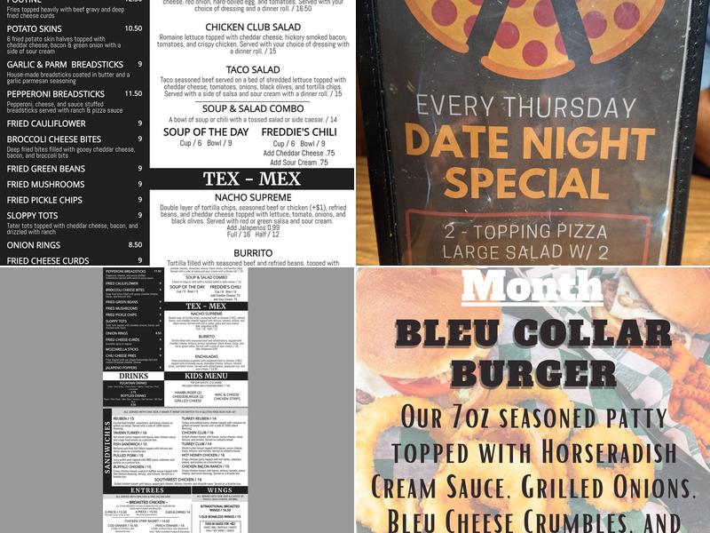 Freddie's Tavern Menu